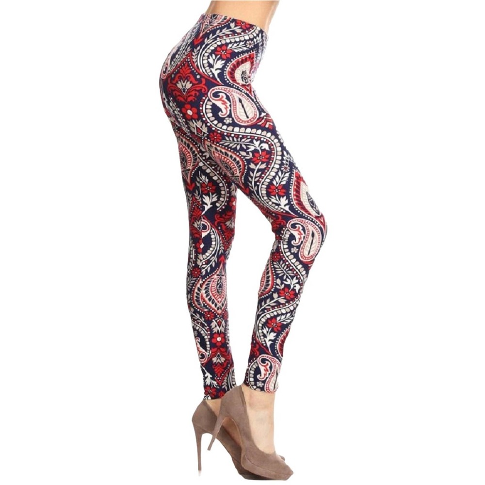 Paisley Bohemian Full Length Leggings Plus Size 12-18